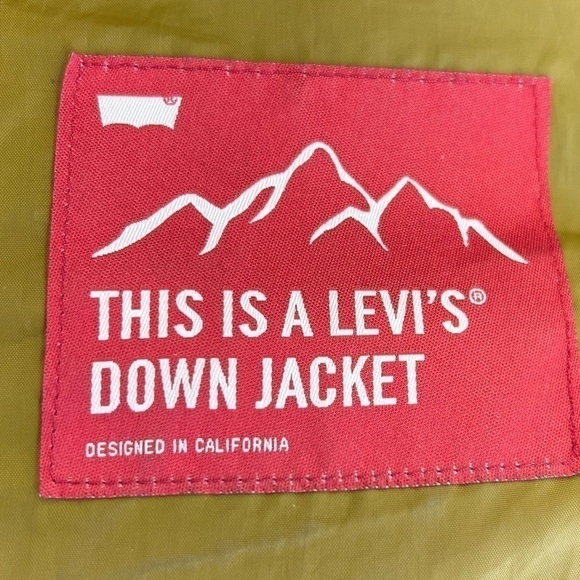 Levi Strauss Women’s Green Poly Duck Down Filled Faux Fur Hooded Parka Jacket - Picture 12 of 16